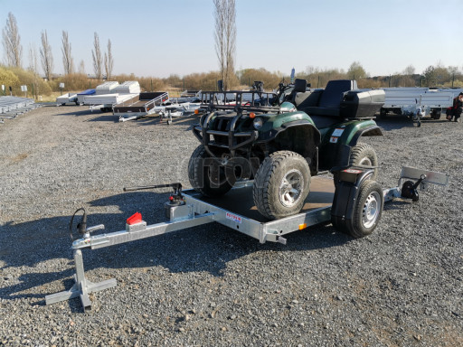 Jednoosý nebrzděný hydraulicky sklopný přívěs HS 750kg N1 2,55x1,26/0,10 ruč ECO č.34