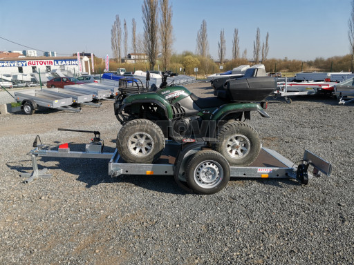 Jednoosý nebrzděný hydraulicky sklopný přívěs HS 750kg N1 2,55x1,26/0,10 ruč ECO č.35