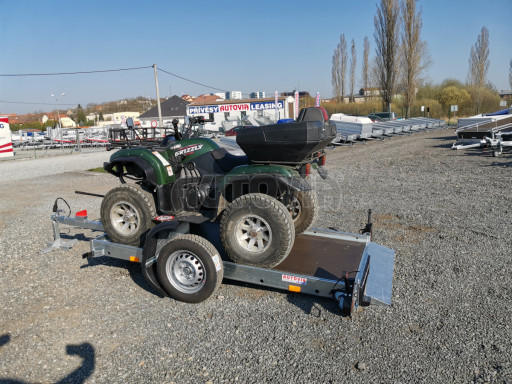 Jednoosý nebrzděný hydraulicky sklopný přívěs HS 750kg N1 2,55x1,26/0,10 ruč ECO č.4
