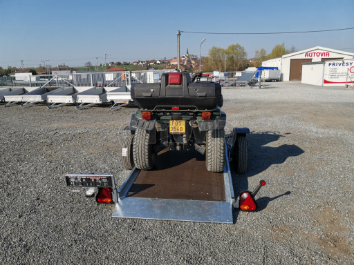 Jednoosý nebrzděný hydraulicky sklopný přívěs HS 750kg N1 2,55x1,26/0,10 ruč ECO č.6