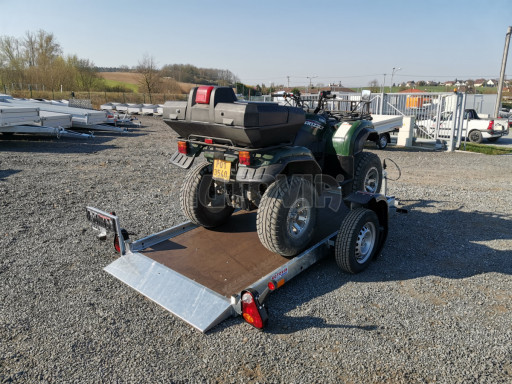 Jednoosý nebrzděný hydraulicky sklopný přívěs HS 750kg N1 2,55x1,26/0,10 ruč ECO č.36