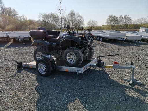 Jednoosý nebrzděný hydraulicky sklopný přívěs HS 750kg N1 2,55x1,26/0,10 ruč ECO č.2