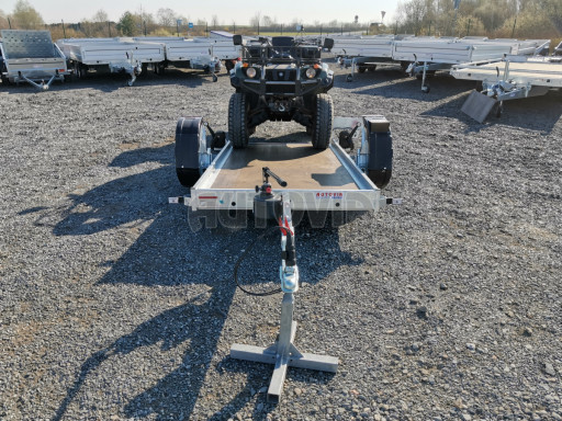 Jednoosý nebrzděný hydraulicky sklopný přívěs HS 750kg N1 2,55x1,26/0,10 ruč ECO č.38