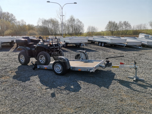 Jednoosý nebrzděný hydraulicky sklopný přívěs HS 750kg N1 2,55x1,26/0,10 ruč ECO č.5