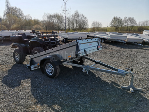Nebrzděný sklopný přívěsný vozík SPC 750kg 2,15x1,31/0,35* č.33
