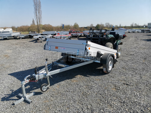Sklápěcí brzděný přívěs ZV 27 ALU 1,3T B1 skl 2,50x1,49/0,35 POČ