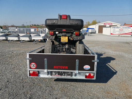 Sklopný přívěs pro převoz čtyřkolek, mechanizace ZV 31 750kg N1 skl POČ 3,01x1,54/0,30