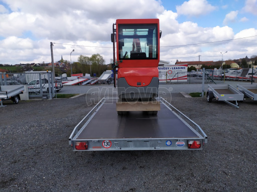Sklápěcí přívěs s nájezdy SPZ pro převoz AD 3,5T B2 UNC 4,17x2,09 plato SPZ nájezdy* č.48