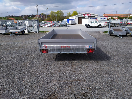 Sklápěcí přívěs AD 3,5T B2 4,17x2,09/0,35 valník pro převoz aut, UNC, SPZ nájezdy