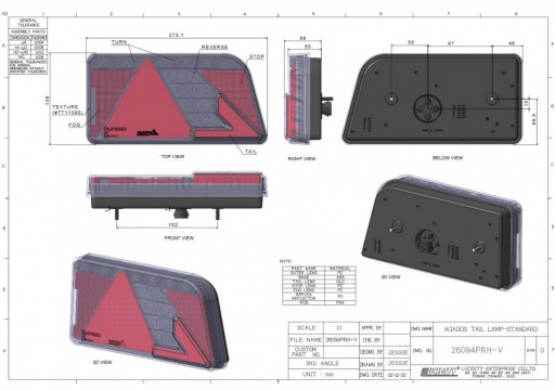 Svítilna sdružená LED Lucidity 26094 12-24V L-BL/BR/KO/CO/ML/RZ,baj6 č.9