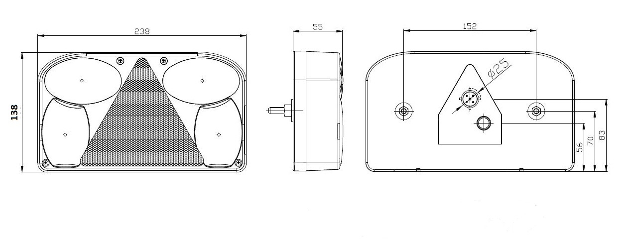 Svítilna Fristom FT-088 sdružená, P-BL/BR/KO/CO/RZ, baj5 č.2