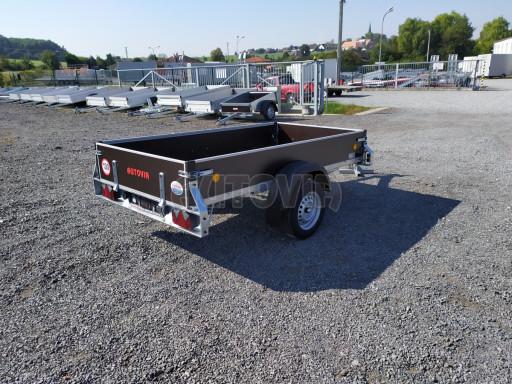 Nebrzděný jednoosý PROFI přívěs ZV 26 N1 2,50x1,30/0,35 POČ M zesílená náprava