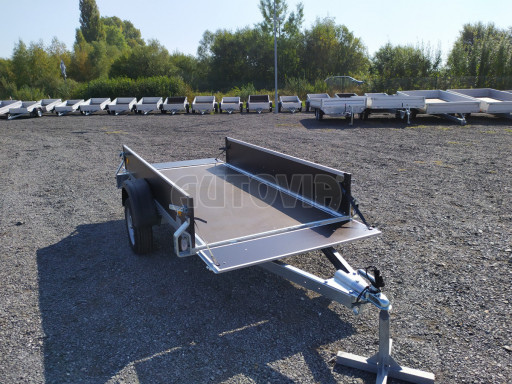Nebrzděný jednoosý PROFI přívěs ZV 26 N1 2,50x1,30/0,35 POČ M zesílená náprava
