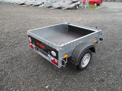 Výstavní jednoosý nebrzděný nákladní přívěs TRF 1,50x1,18/0,30
