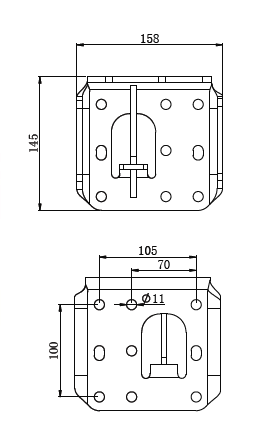 Kolečko opěrné automat. KNOTT ATK60V-B 200x50 500 kg č.3