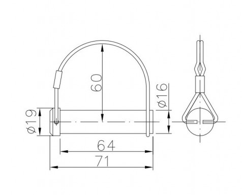 Čep pantu BSCHG/10/B s pružinovou pojistkou č.2
