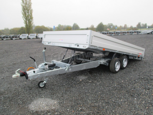 Sklápěcí přívěs AD 3,5T B2 4,17x2,09/0,35 valník pro převoz aut, mechanizace SPZ nájezdy* č.3