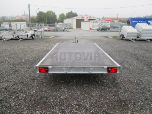 Sklápěcí přívěs AD 3,5T B2 4,17x2,09/0,35 valník pro převoz aut, mechanizace SPZ nájezdy* č.84