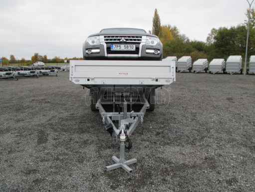 Přívěs pro přepravu aut AD 2,7T 5,15x2,09/0,35 hydraulicky sklopný valník č.6