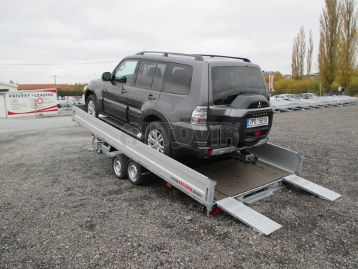 Přívěs pro přepravu aut AD 2,7T 5,15x2,09/0,35 hydraulicky sklopný valník č.2