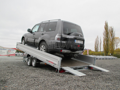 Přívěs pro přepravu aut AD 2,7T 5,15x2,09/0,35 hydraulicky sklopný valník č.7
