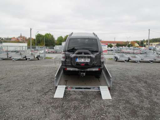 Přívěs pro přepravu aut AD 2,7T 5,15x2,09/0,35 hydraulicky sklopný valník č.8