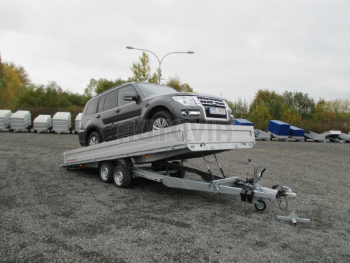 Přívěs pro přepravu aut AD 2,7T 5,15x2,09/0,35 hydraulicky sklopný valník č.10