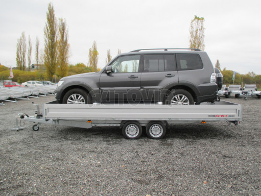 Přívěs pro přepravu aut AD 2,7T 5,15x2,09/0,35 hydraulicky sklopný valník č.15