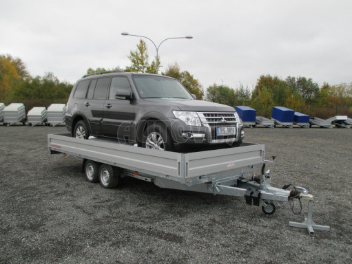 Přívěs pro přepravu aut AD 2,7T 5,15x2,09/0,35 hydraulicky sklopný valník č.20