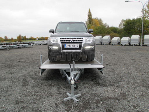 Přívěs pro přepravu aut AD 2,7T 5,15x2,09/0,35 hydraulicky sklopný valník č.27