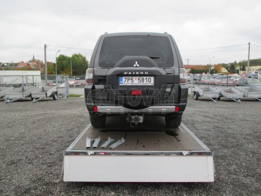 Přívěs pro přepravu aut AD 2,7T 5,15x2,09/0,35 hydraulicky sklopný valník č.40