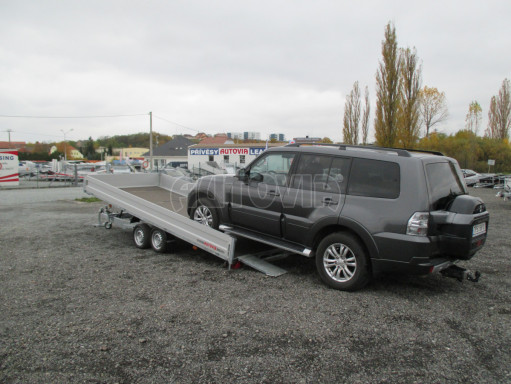 Přívěs pro přepravu aut AD 2,7T 5,15x2,09/0,35 hydraulicky sklopný valník č.47