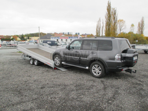 Přívěs pro přepravu aut AD 2,7T 5,15x2,09/0,35 hydraulicky sklopný valník č.50