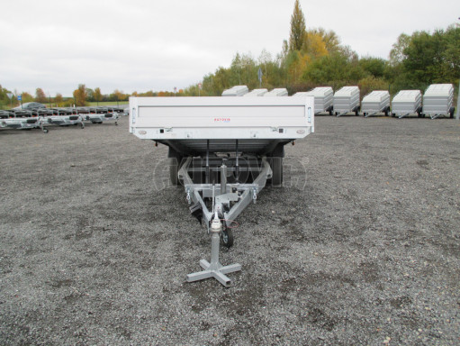 Přívěs pro přepravu aut AD 2,7T 5,15x2,09/0,35 hydraulicky sklopný valník č.52
