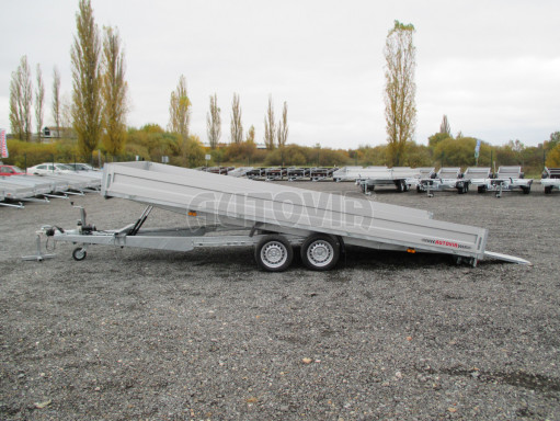 Přívěs pro přepravu aut AD 2,7T 5,15x2,09/0,35 hydraulicky sklopný valník č.54
