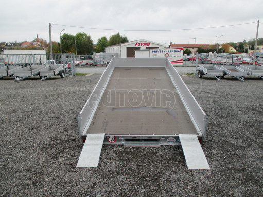 Přívěs pro přepravu aut AD 2,7T 5,15x2,09/0,35 hydraulicky sklopný valník č.56