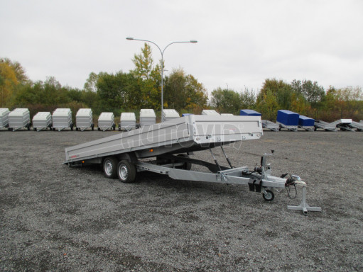 Přívěs pro přepravu aut AD 2,7T 5,15x2,09/0,35 hydraulicky sklopný valník č.59