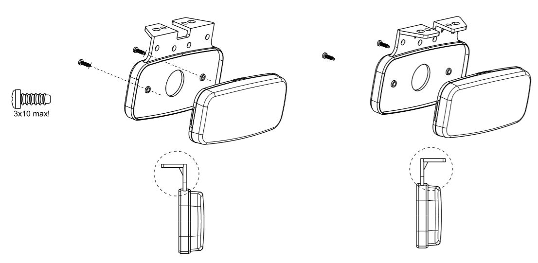Svítilna boční obrysová LED Fristom FT-075, 12-36V, na držáku č.3