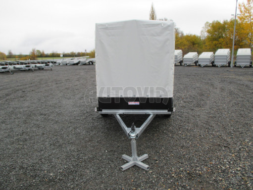 Přívěs za osobní auto s plachtou ZV 26 750kg N1 M 2,50x1,30/1,57 šedá plachta