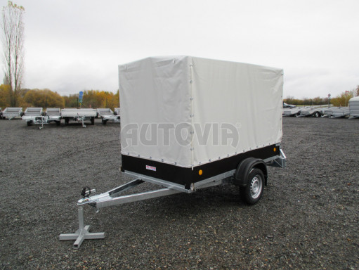 Přívěs za osobní auto s plachtou ZV 26 750kg N1 M 2,50x1,30/1,57 šedá plachta
