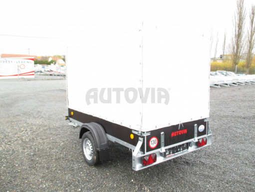 Přívěs za osobní auto s plachtou ZV 26 750kg N1 M 2,50x1,30/1,57 šedá plachta