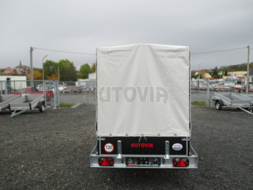 Přívěs za osobní auto s plachtou ZV 26 750kg N1 M 2,50x1,30/1,57 šedá plachta