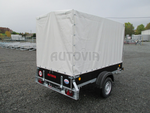 Přívěs za osobní auto s plachtou ZV 26 750kg N1 M 2,50x1,30/1,57 šedá plachta
