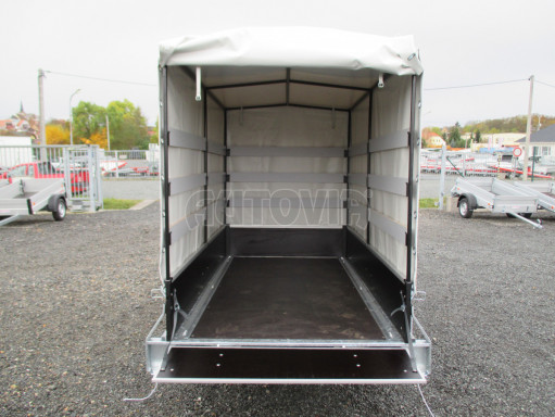 Přívěs za osobní auto s plachtou ZV 26 750kg N1 M 2,50x1,30/1,57 šedá plachta