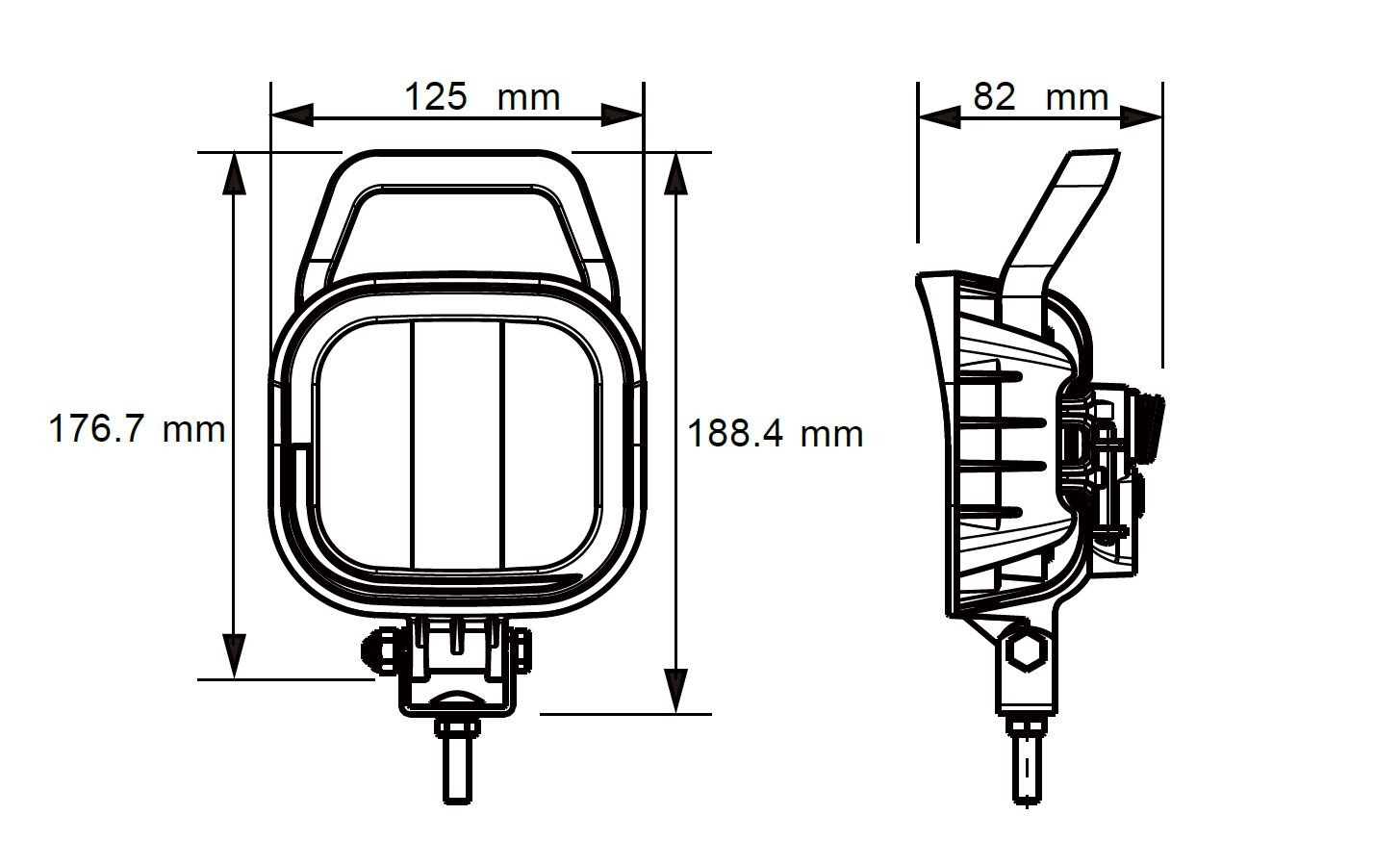Svítilna pracovní Lucidity magnet. LED 2700lm, 12-36V, vypínač, autozástrčka, kabel  č.2