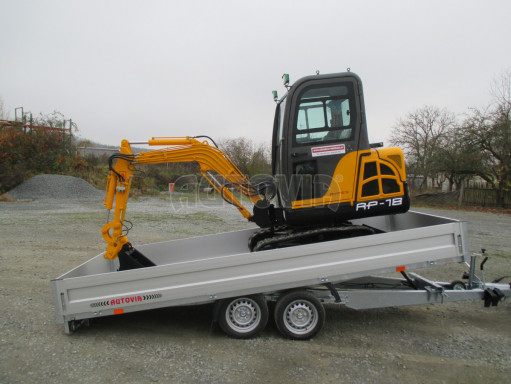 Sklopný přívěs hydraulický AD 2,7T 4,17x1,89/0,35 valník