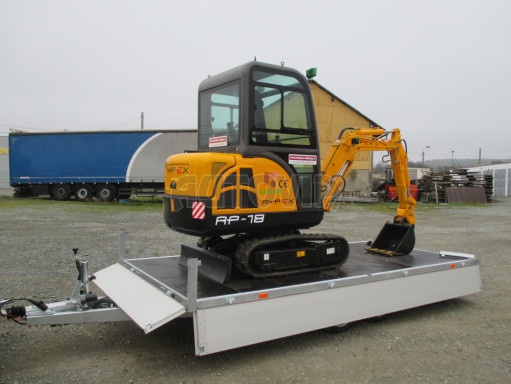 Sklopný přívěs hydraulický AD 2,7T 4,17x1,89/0,35 valník