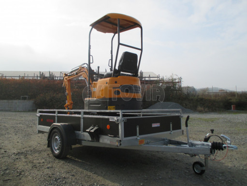 Brzděný sklopný valník ZV 31 1,3T B1 skl 3,01x1,55/0,30 POČ