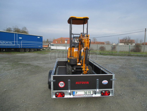 Brzděný sklopný valník ZV 31 1,3T B1 skl 3,01x1,55/0,30 POČ