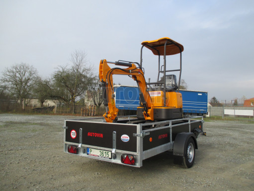 Brzděný sklopný valník ZV 31 1,3T B1 skl 3,01x1,55/0,30 POČ